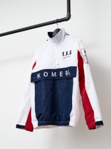 KOMERA NEZA jackets with front pucket and embroidered logo