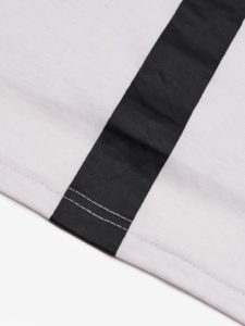 white t-shirt with black komerafit print logo